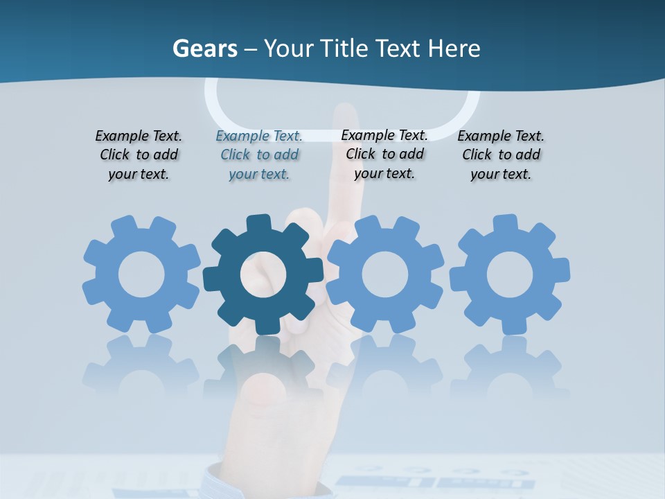 Cloud Computing Service Gesture Reaching PowerPoint Template