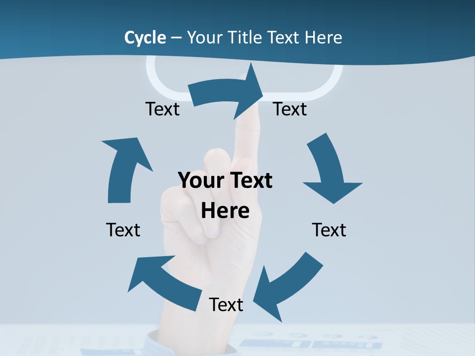 Cloud Computing Service Gesture Reaching PowerPoint Template