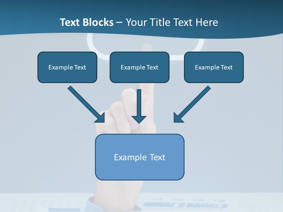 Cloud Computing Service Gesture Reaching PowerPoint Template