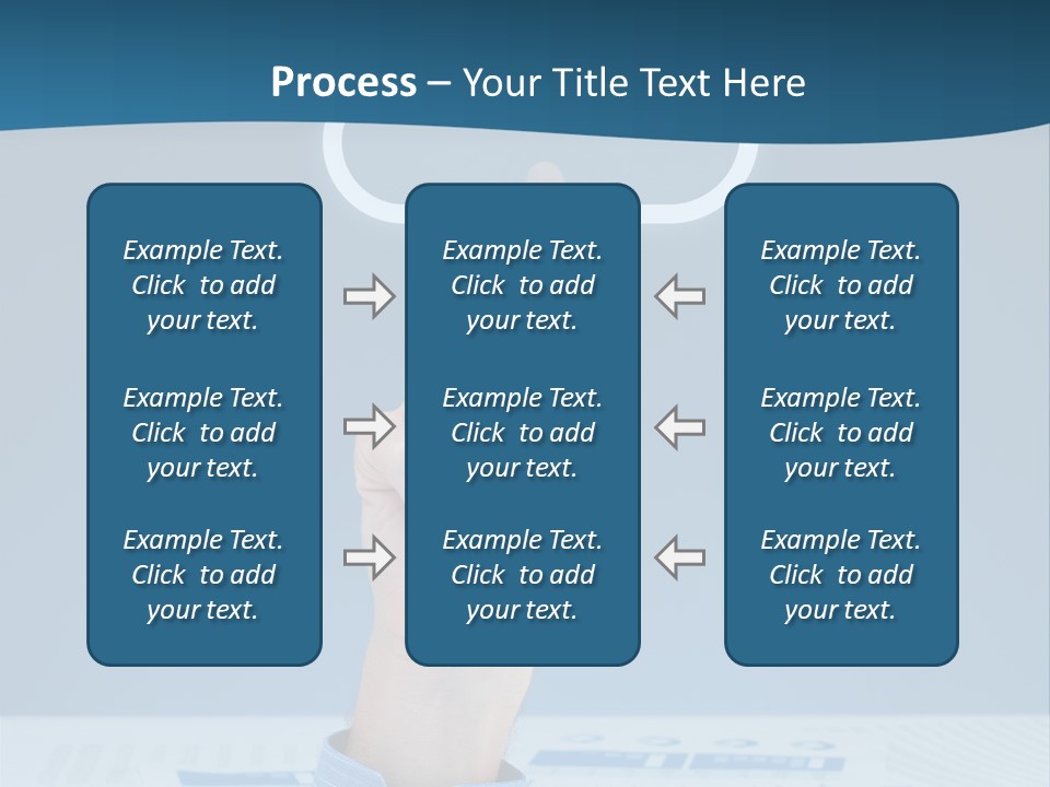 Cloud Computing Service Gesture Reaching PowerPoint Template