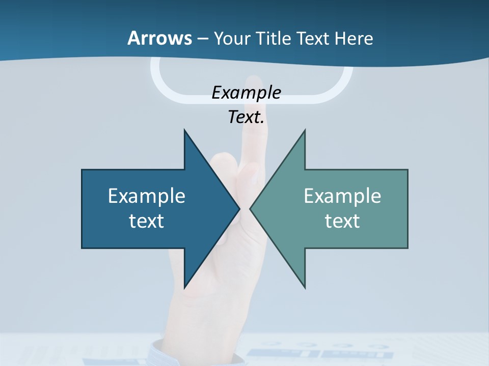 Cloud Computing Service Gesture Reaching PowerPoint Template
