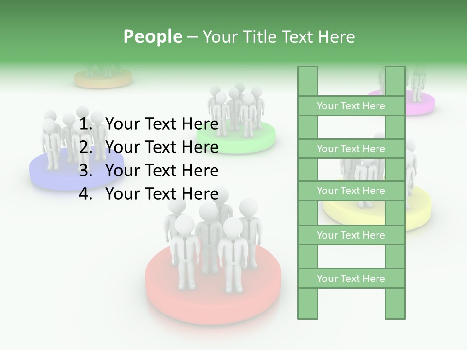A Group Of People Standing On Top Of Each Other PowerPoint Template
