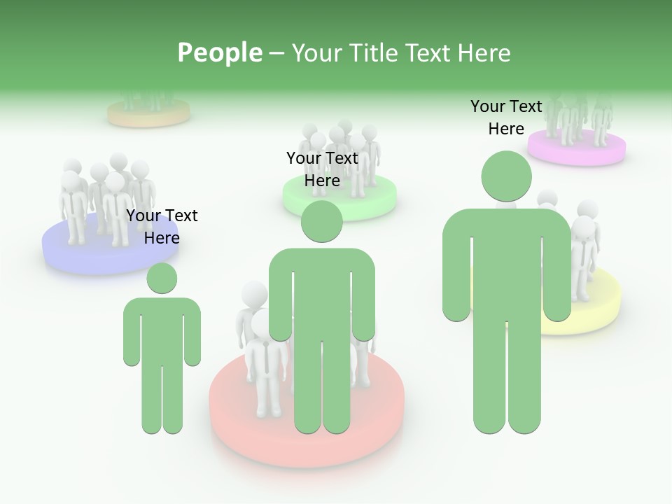 A Group Of People Standing On Top Of Each Other PowerPoint Template