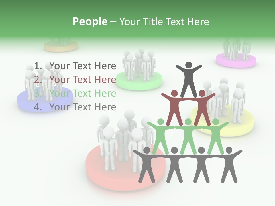 A Group Of People Standing On Top Of Each Other PowerPoint Template