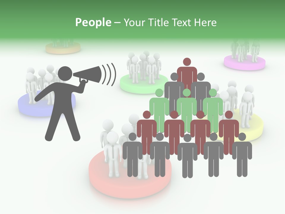 A Group Of People Standing On Top Of Each Other PowerPoint Template