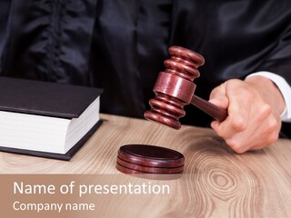 Guilt Male Judge PowerPoint Template