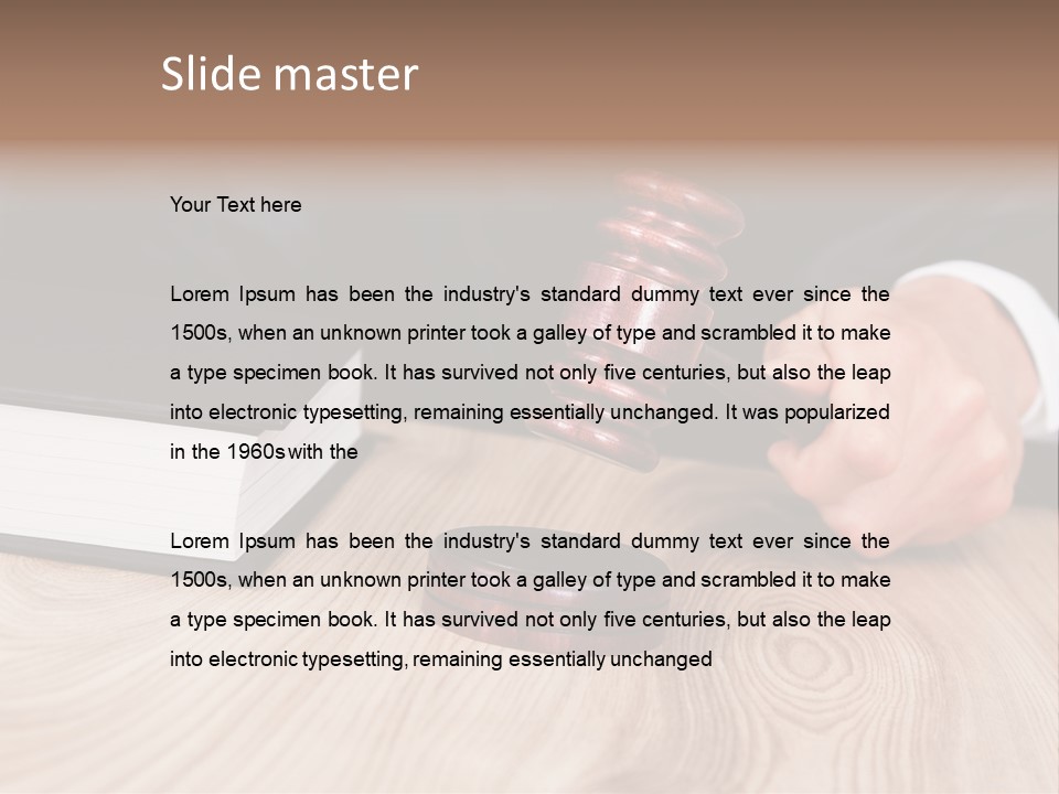 Guilt Male Judge PowerPoint Template