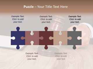 Guilt Male Judge PowerPoint Template