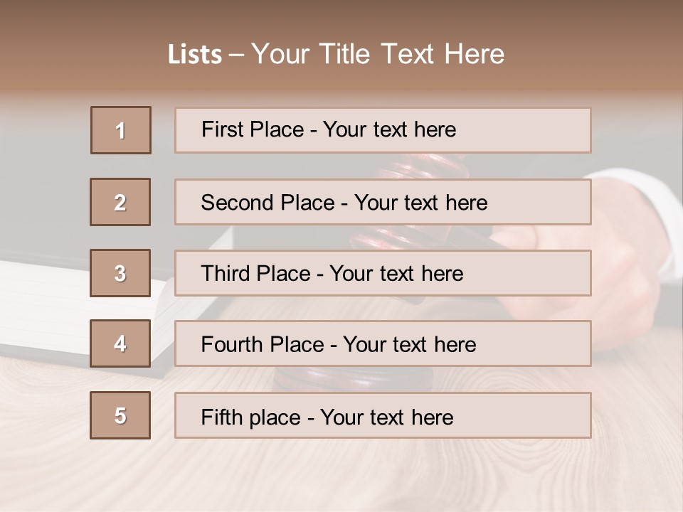 Guilt Male Judge PowerPoint Template