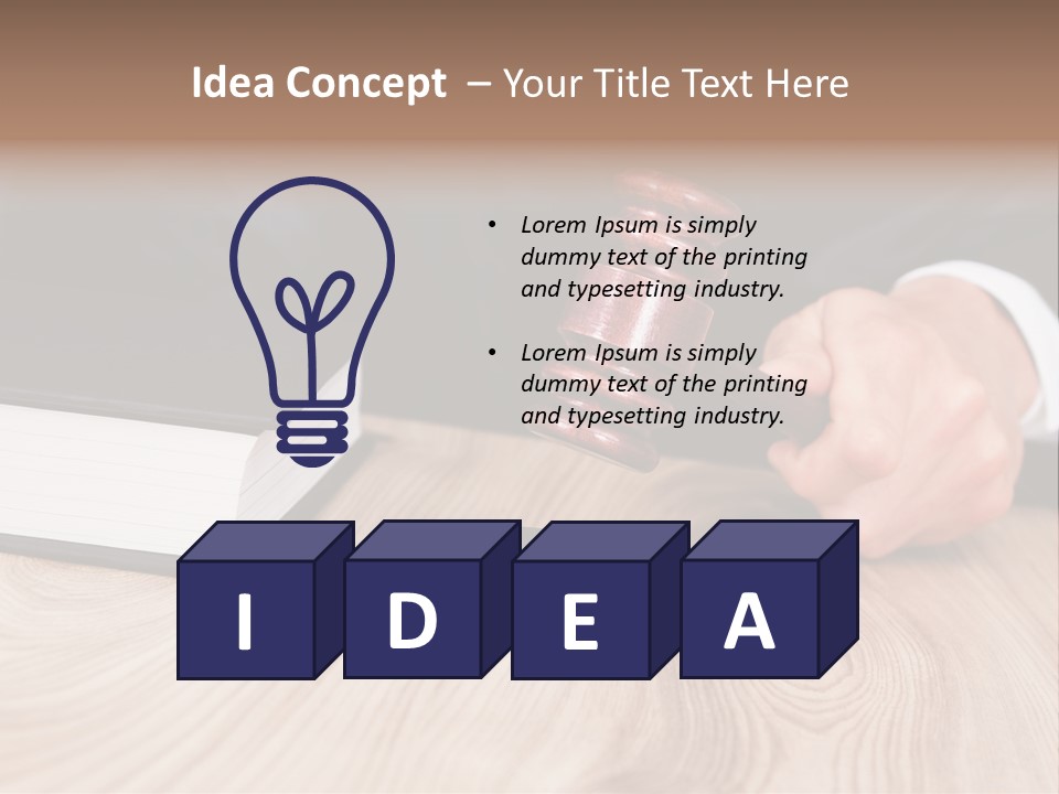 Guilt Male Judge PowerPoint Template