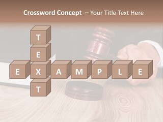 Guilt Male Judge PowerPoint Template