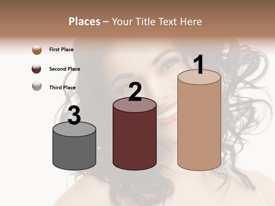 A Woman With A Smile On Her Face PowerPoint Template