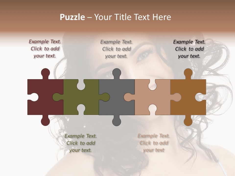 A Woman With A Smile On Her Face PowerPoint Template