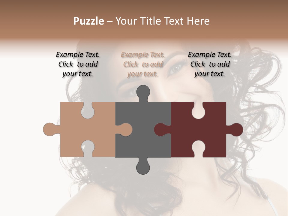 A Woman With A Smile On Her Face PowerPoint Template