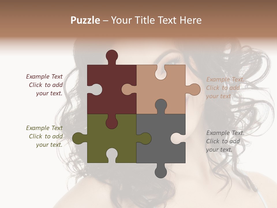 A Woman With A Smile On Her Face PowerPoint Template