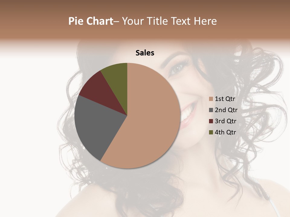 A Woman With A Smile On Her Face PowerPoint Template