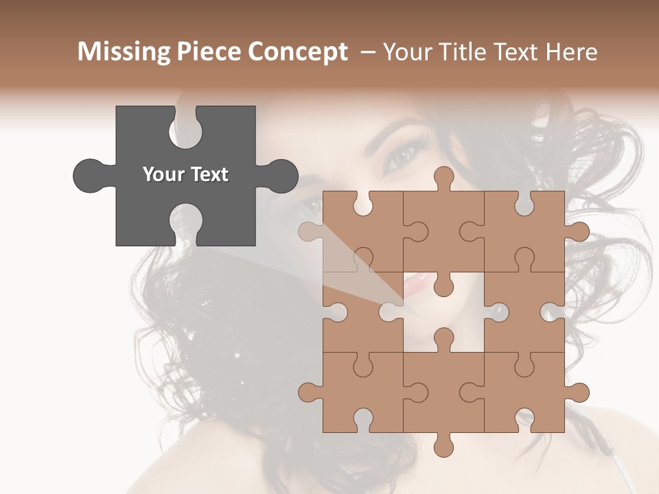 A Woman With A Smile On Her Face PowerPoint Template