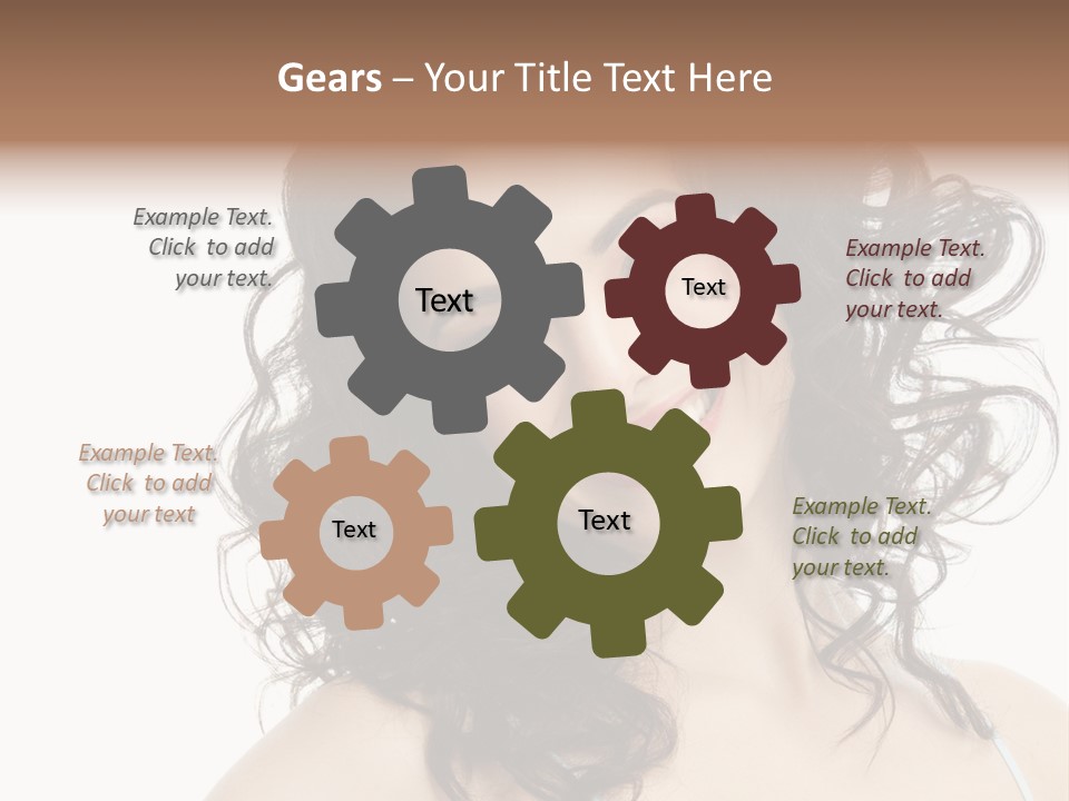 A Woman With A Smile On Her Face PowerPoint Template