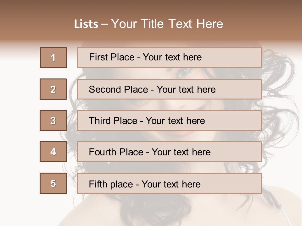 A Woman With A Smile On Her Face PowerPoint Template