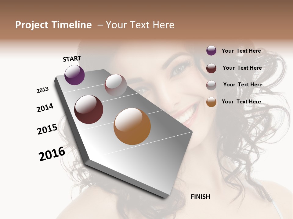 A Woman With A Smile On Her Face PowerPoint Template