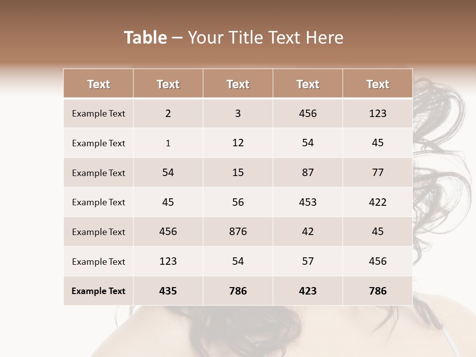 A Woman With A Smile On Her Face PowerPoint Template