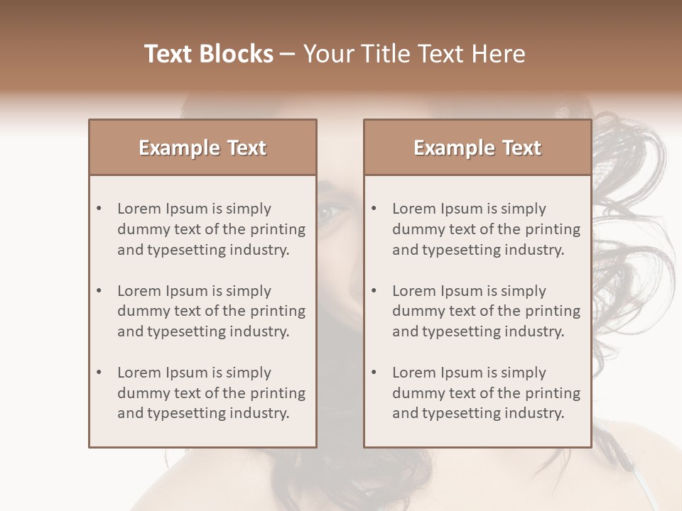 A Woman With A Smile On Her Face PowerPoint Template