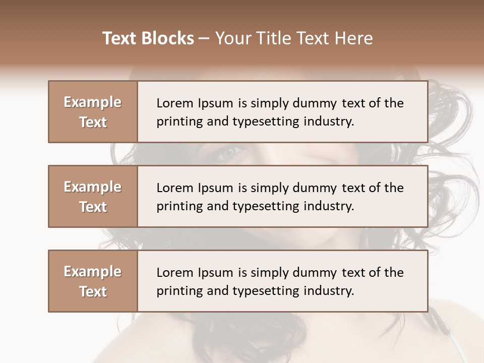 A Woman With A Smile On Her Face PowerPoint Template