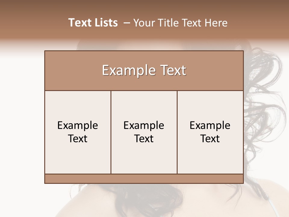 A Woman With A Smile On Her Face PowerPoint Template