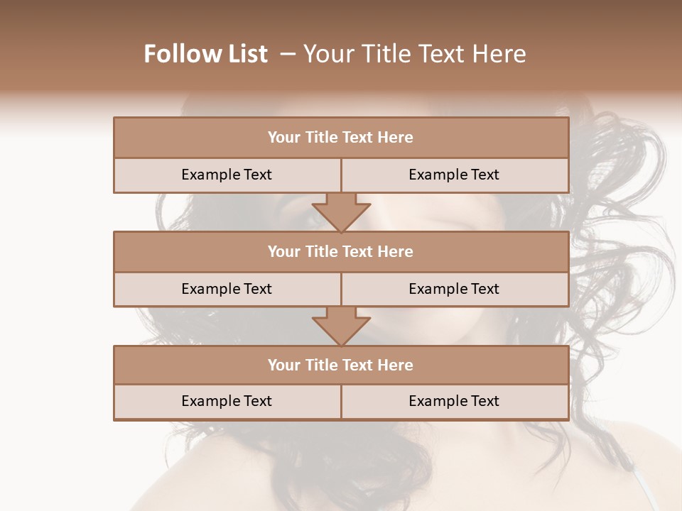 A Woman With A Smile On Her Face PowerPoint Template