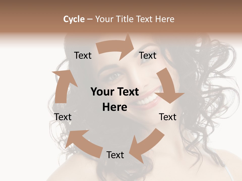 A Woman With A Smile On Her Face PowerPoint Template