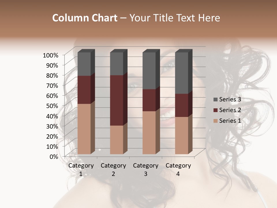 A Woman With A Smile On Her Face PowerPoint Template