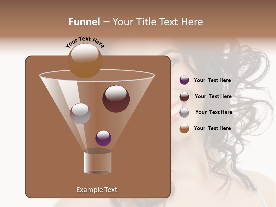 A Woman With A Smile On Her Face PowerPoint Template