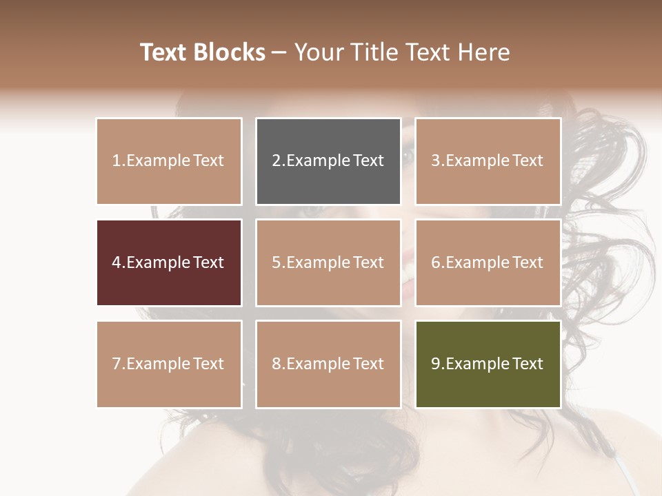 A Woman With A Smile On Her Face PowerPoint Template