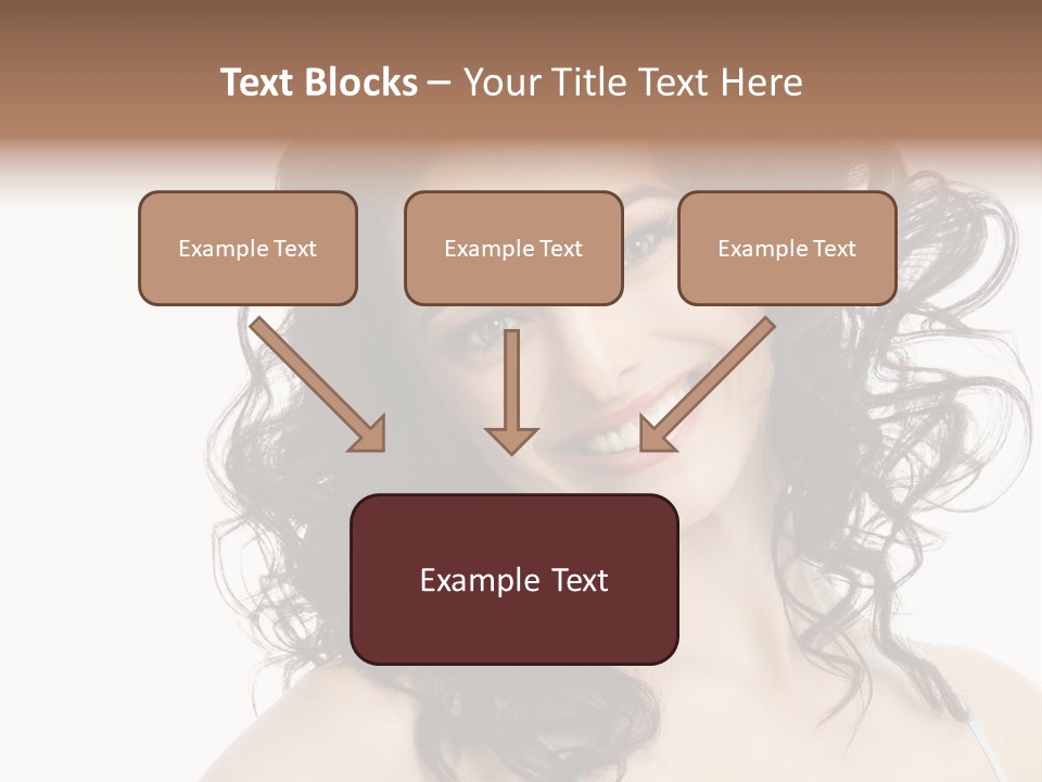 A Woman With A Smile On Her Face PowerPoint Template