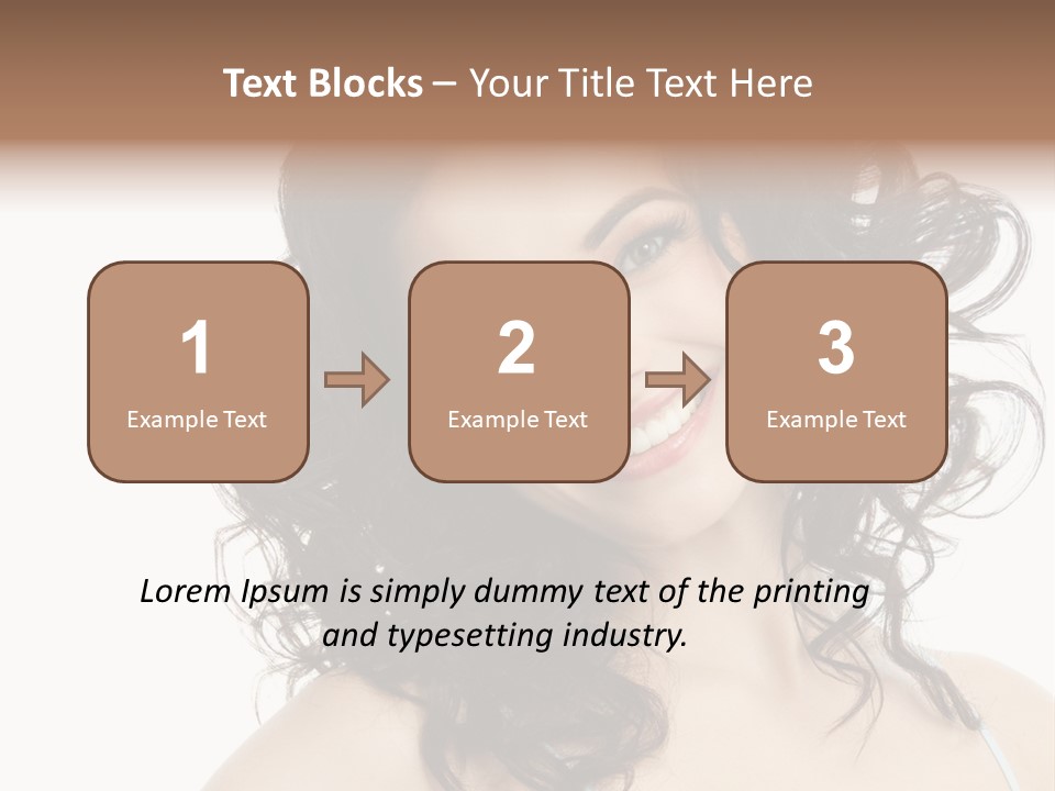 A Woman With A Smile On Her Face PowerPoint Template