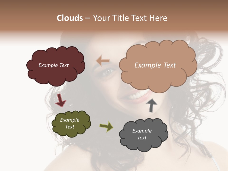 A Woman With A Smile On Her Face PowerPoint Template