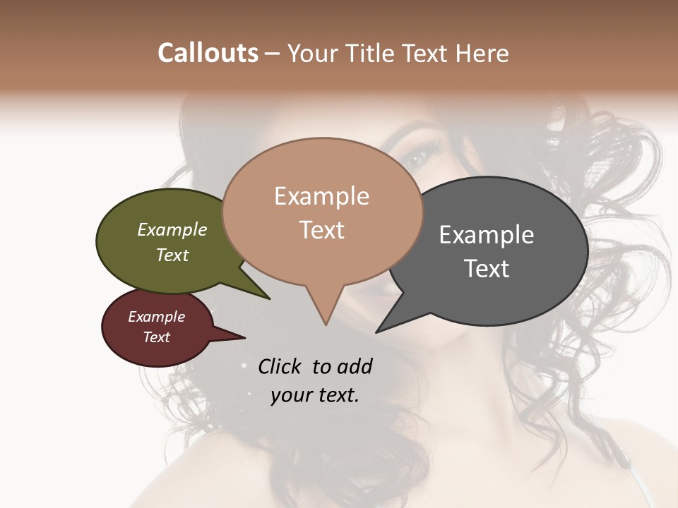 A Woman With A Smile On Her Face PowerPoint Template