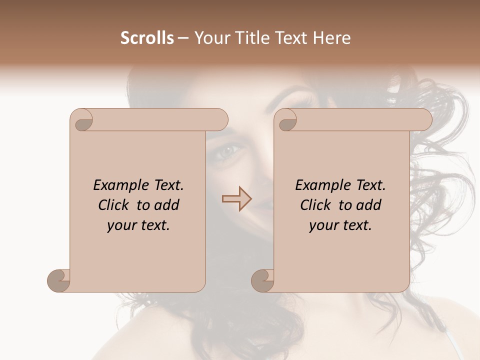 A Woman With A Smile On Her Face PowerPoint Template