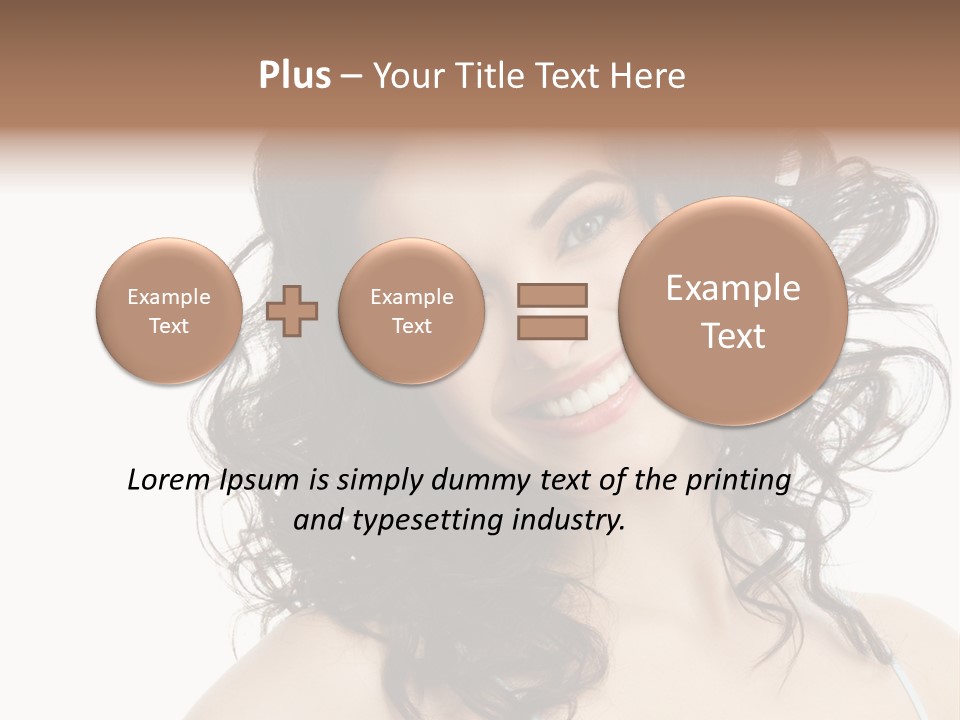 A Woman With A Smile On Her Face PowerPoint Template