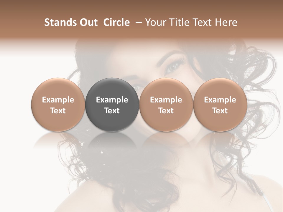 A Woman With A Smile On Her Face PowerPoint Template