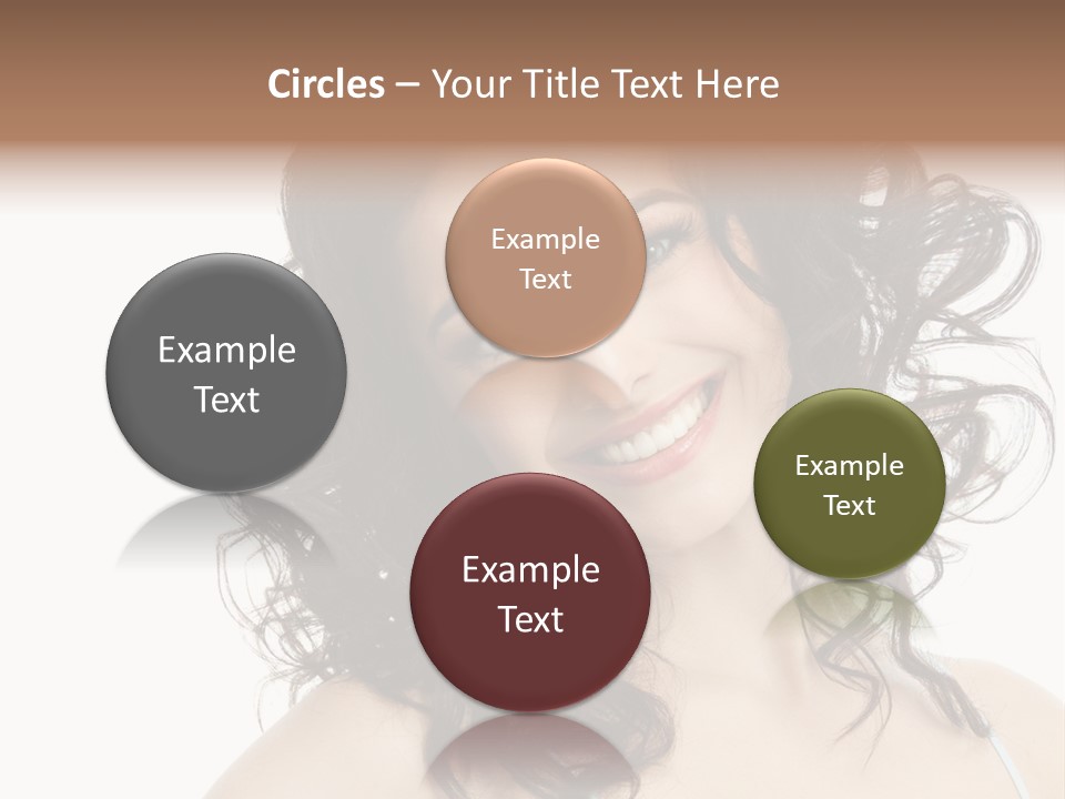A Woman With A Smile On Her Face PowerPoint Template