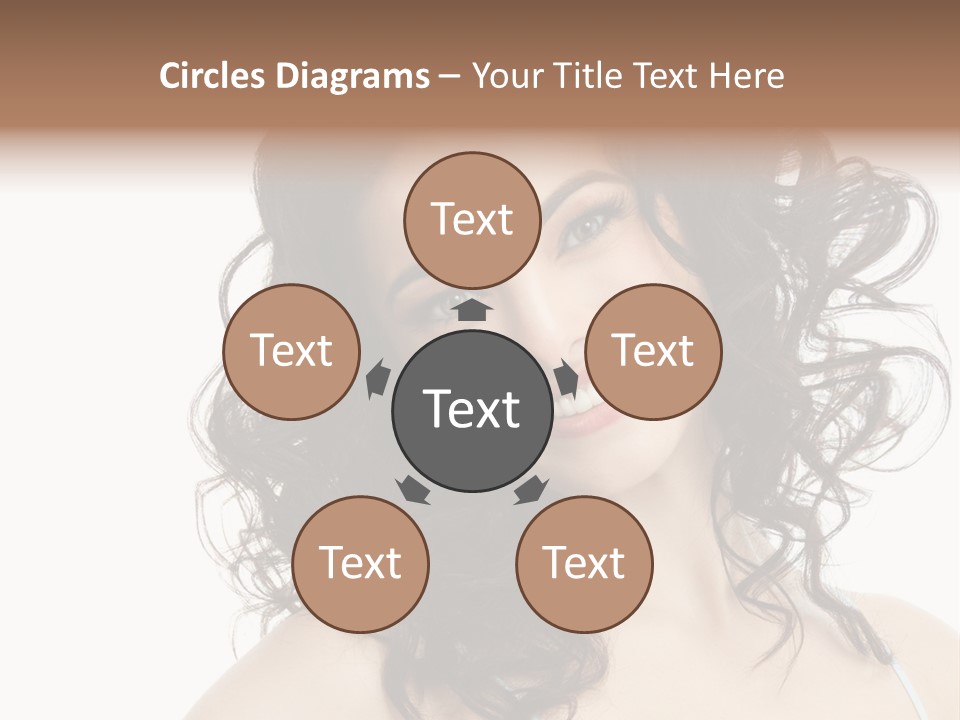 A Woman With A Smile On Her Face PowerPoint Template