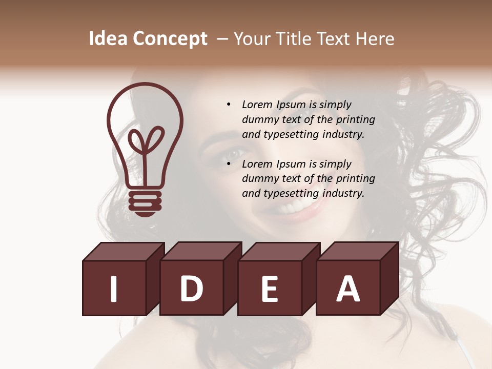 A Woman With A Smile On Her Face PowerPoint Template