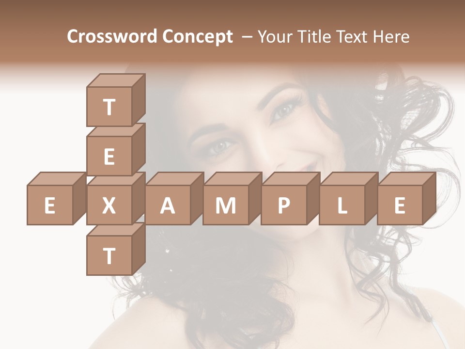 A Woman With A Smile On Her Face PowerPoint Template