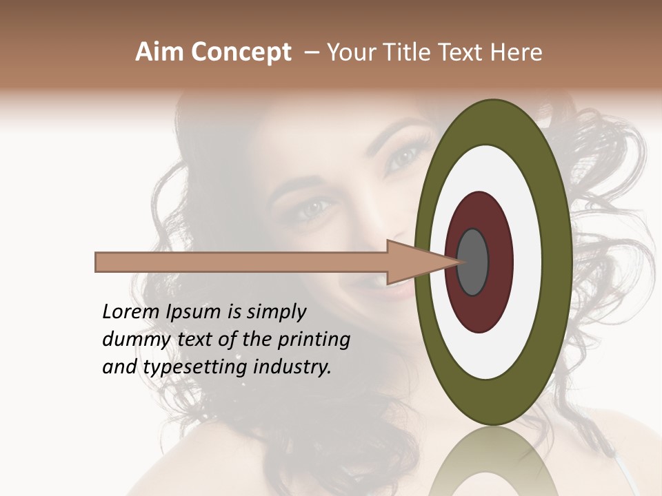 A Woman With A Smile On Her Face PowerPoint Template