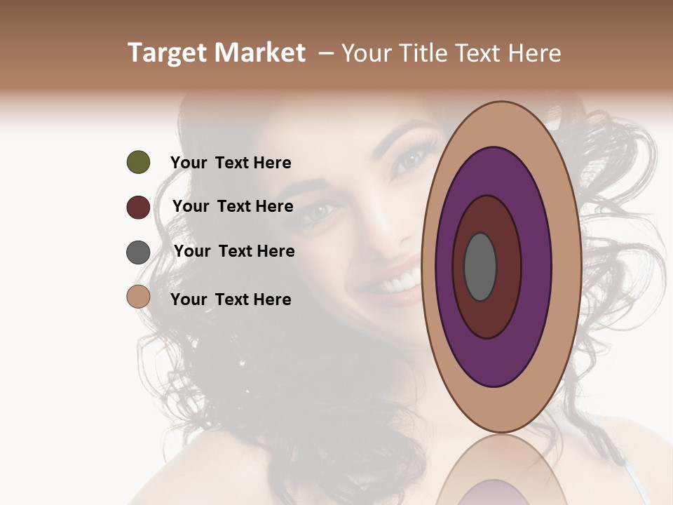 A Woman With A Smile On Her Face PowerPoint Template