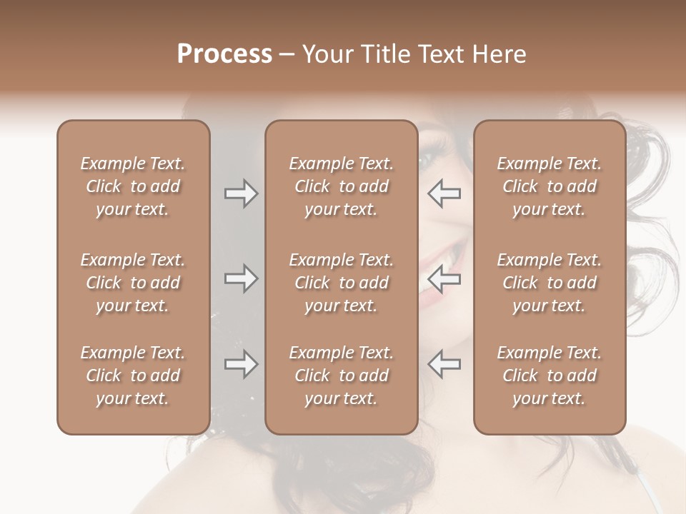 A Woman With A Smile On Her Face PowerPoint Template