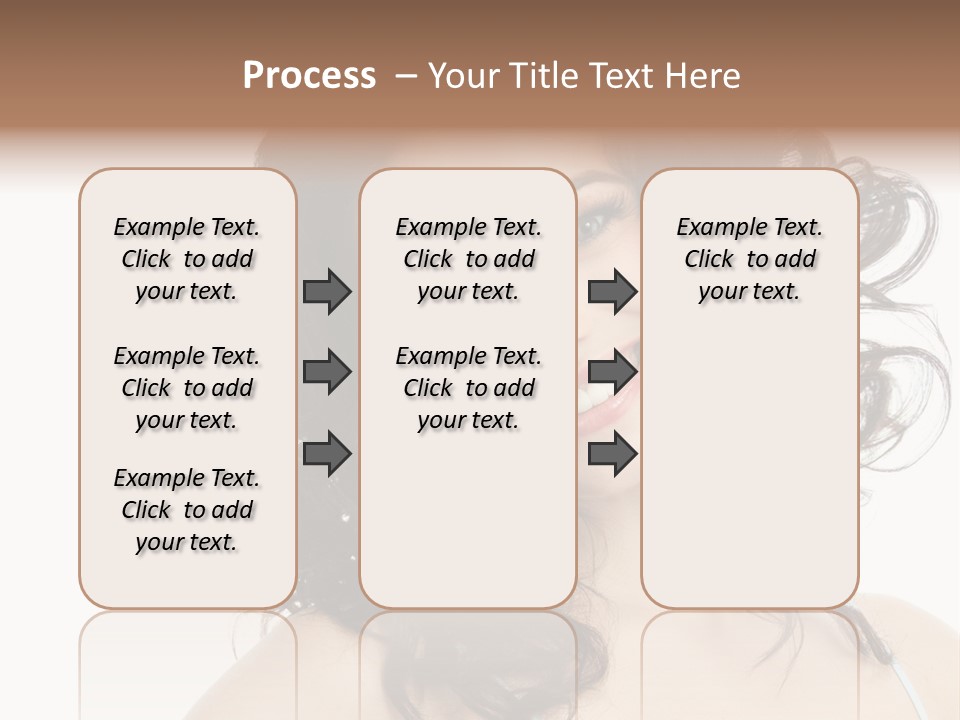 A Woman With A Smile On Her Face PowerPoint Template
