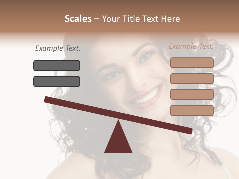 A Woman With A Smile On Her Face PowerPoint Template