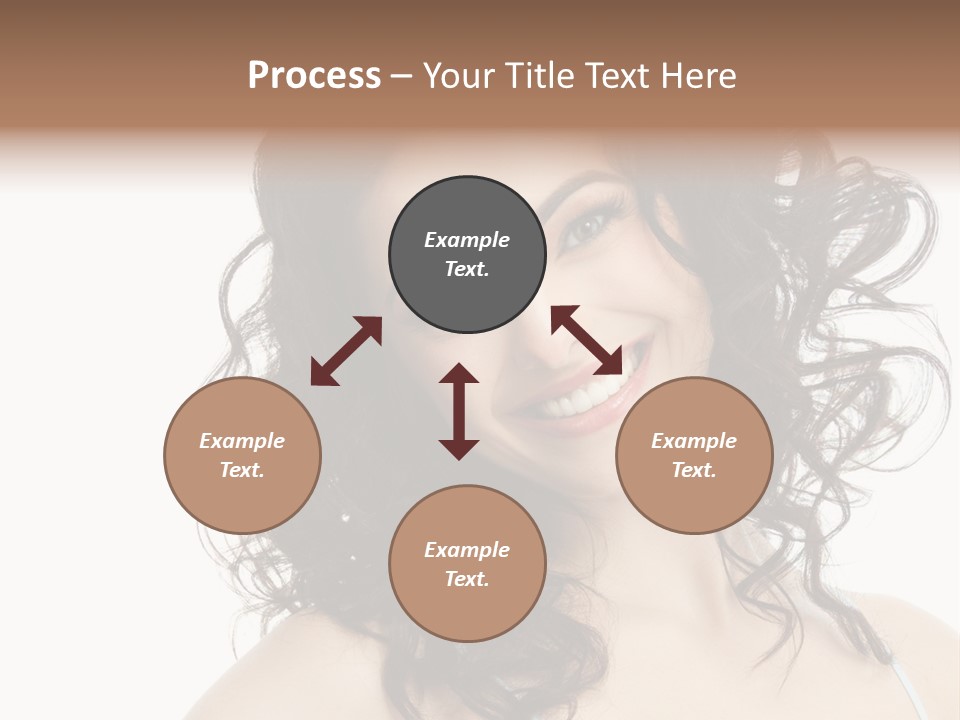 A Woman With A Smile On Her Face PowerPoint Template